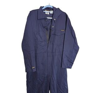 Workrite FR Coveralls Mens 42R Blue Flame Resistant Zip Workwear HRC 2 2112 10.8